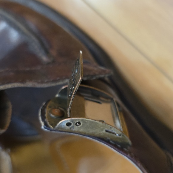 Dr. Martens VTG MIE Brown T Strap 8469 Rare Slide Buckle MaryJane UK 5 Sz 7.5-8 - Picture 7 of 16